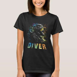 Camiseta Máscara facial de buceo Vintage Retro