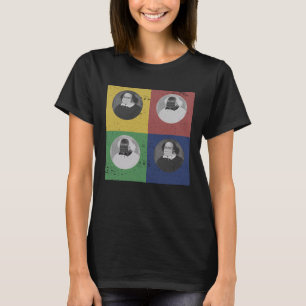 Camiseta Máscara facial de William Shakespeare Cuadrados de