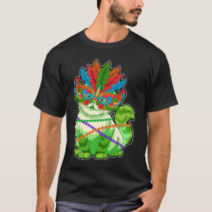 Camiseta Máscara Facial del Festival de Gatos de Mardi Gras