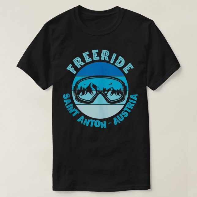 Camiseta Máscara freerida de snowboard St Anton Austria (Diseño del anverso)