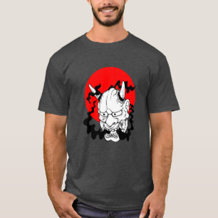Camiseta Mascara Hannya japonesa yokai Ogro oni harajuku ar