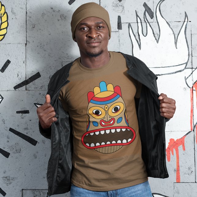 Camiseta Máscara hawaiana tiki (Subido por el creador)