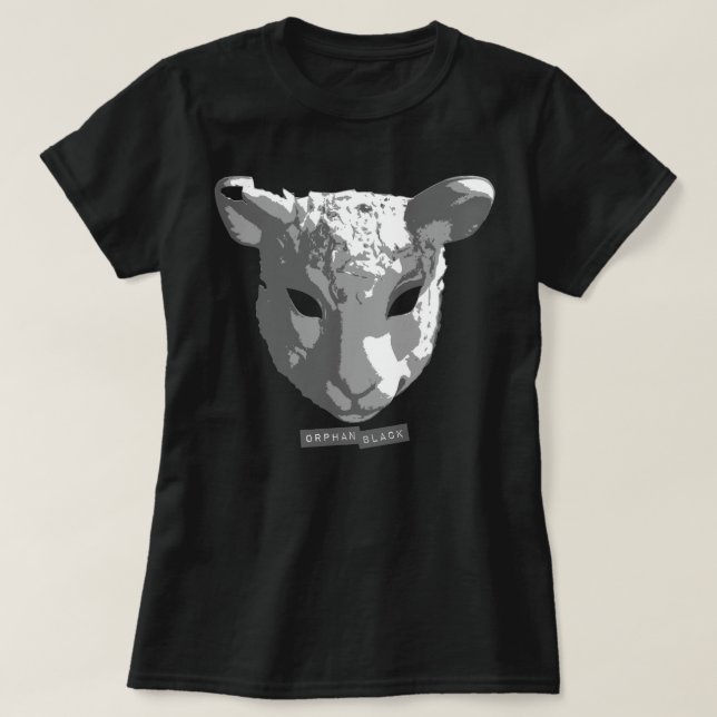 Camiseta Máscara huérfana de las ovejas negras (Diseño del anverso)