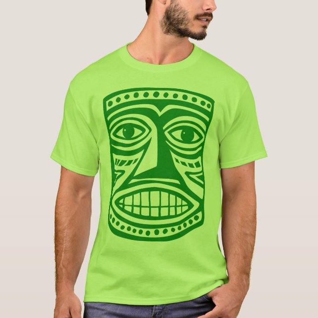 Camiseta Máscara III de Tiki - verde (Anverso)