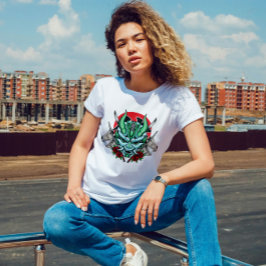 Camiseta Máscara Kabuki Oni y cráneo