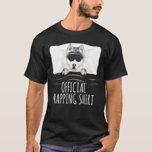 Camiseta Máscara negra para dormir Husky siberiano durmiend