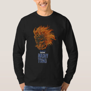 Camiseta Máscara Oni de Muay Thai Hannya Tailandia Boxeo Ta
