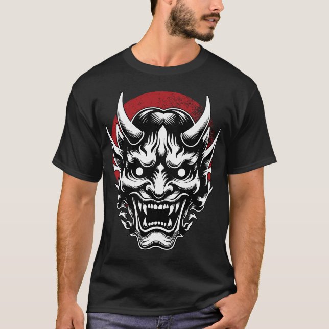 Camiseta Máscara Oni/ Máscara samurai  (Anverso)
