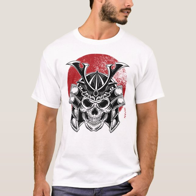 Camiseta Máscara Samurai Oni / Samurai Oni Mask (Anverso)