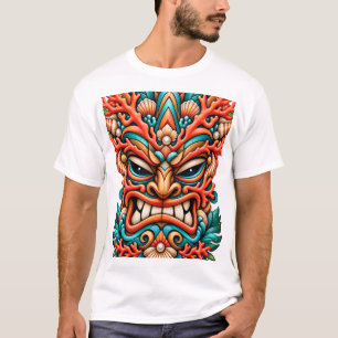 Camiseta Máscara Tiki Coral Fire