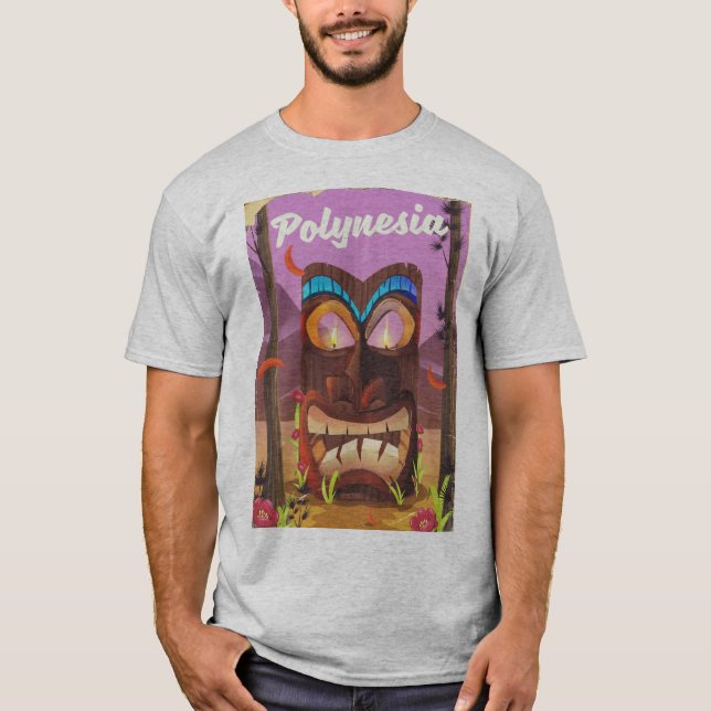 Camiseta Máscara Tiki de Polinesia (Anverso)