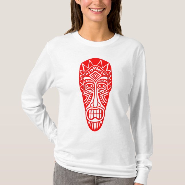 Camiseta Máscara Tiki II - Rojo (Anverso)
