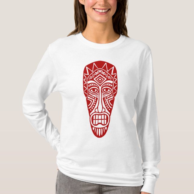 Camiseta Máscara Tiki II - Rojo Ruby (Anverso)