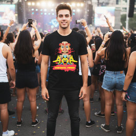 Camiseta Máscara Totémica Tribal Multicolor Negrita Persona
