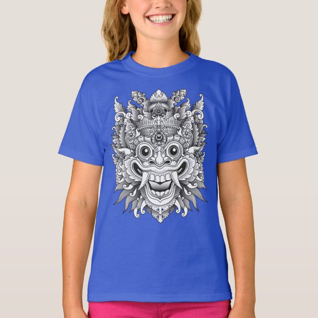 Camiseta Máscara tradicional balinesa Barong (Anverso)