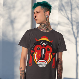 Camiseta Máscara Tribal Afro Teke