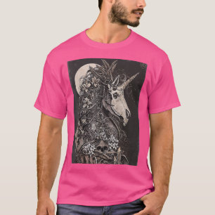 Camiseta Mascarada temerosa Cabra Skeleton Arte Grunge oscu