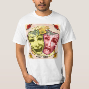 Camiseta Máscaras de Actor Amarillas Rojas
