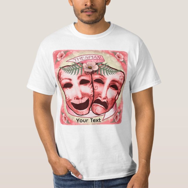 Camiseta Máscaras de Actor Rojas (Anverso)