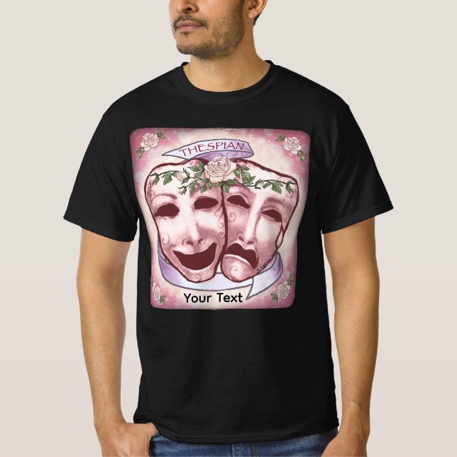 Camiseta Máscaras de Actor Rosadas (Anverso)