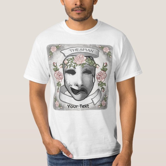 Camiseta Máscaras de actor tespiano (Anverso)