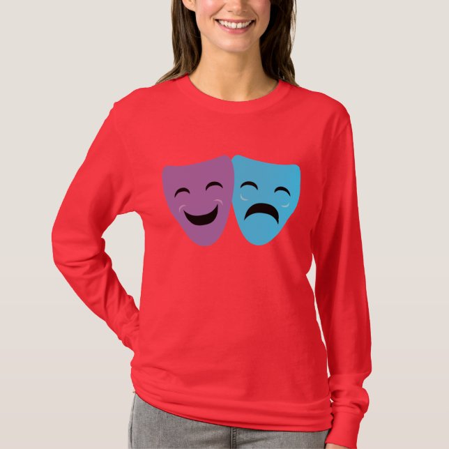 Camiseta Máscaras de drama (Anverso)