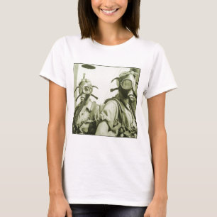 Camiseta Máscaras de gas militares de la Segunda Guerra Mun
