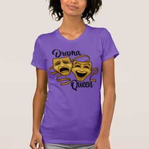 Camiseta Máscaras de teatro de comedia y tragedia de oro Dr