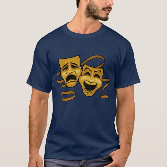 Camiseta Máscaras del teatro de la comedia y de la tragedia (Anverso)