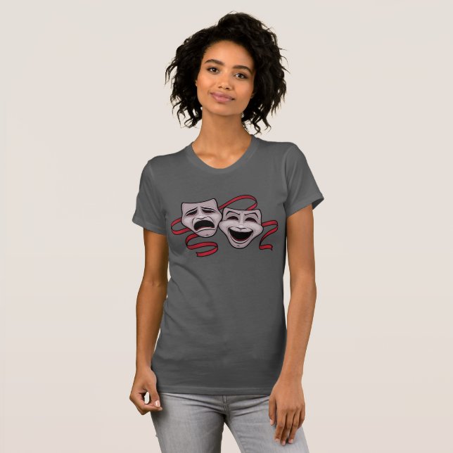 Camiseta Máscaras del teatro de la comedia y de la tragedia (Anverso completo)
