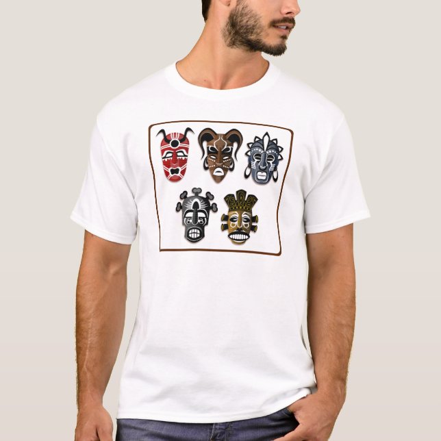 Camiseta Máscaras tribales (Anverso)
