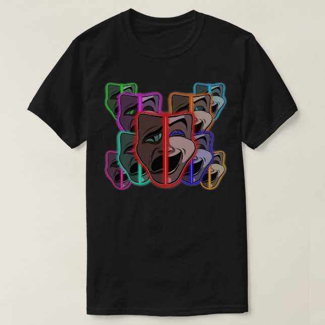 Camiseta Máscaras Trippy de Acrors (Diseño del anverso)