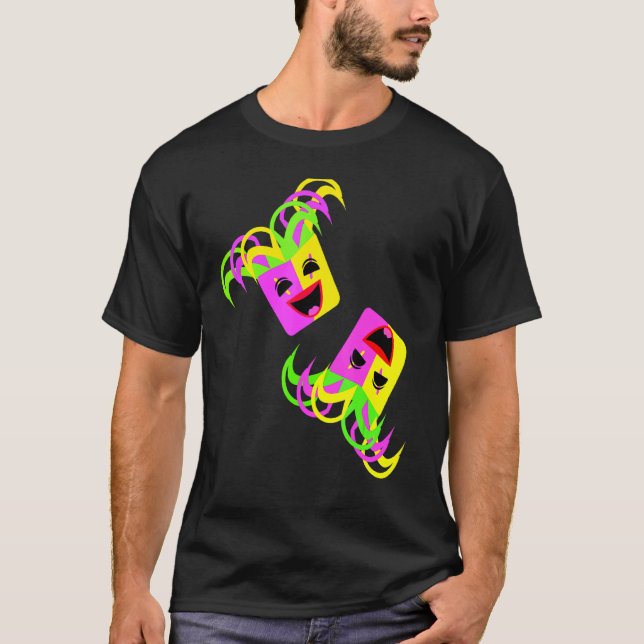 Camiseta Mascarillas Laughing Color vibrante (Anverso)