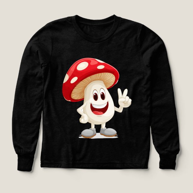 Camiseta Mascot Personalizado Mushroom divertida (Diseño frontal)