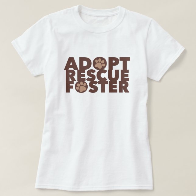 Camiseta Mascota Adoptar el Refugio de Rescate (Diseño del anverso)