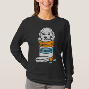 Camiseta Mascota animal antidepresivo de caniche de cerdo