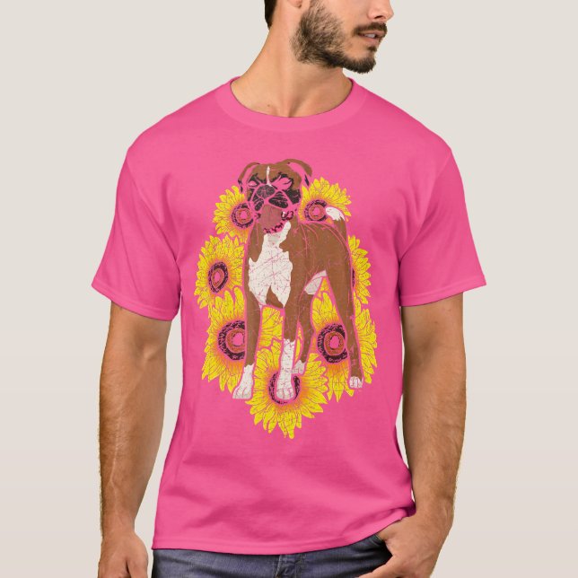 Camiseta Mascota animal Boxer Lover Dueño De Perros Hippie  (Anverso)
