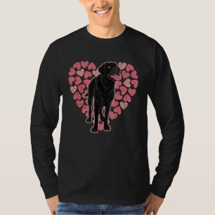 Camiseta Mascota animal dueño de Labrador negro corazón per