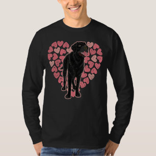 Camiseta Mascota animal dueño de Labrador negro corazón per