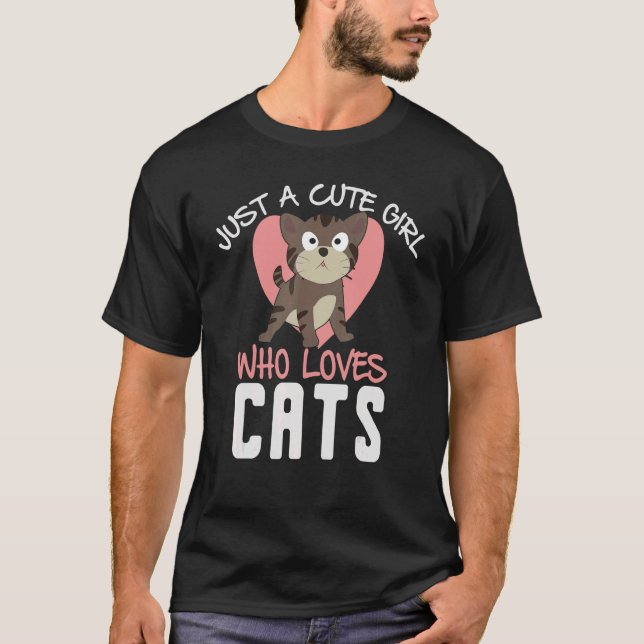 Camiseta Mascota Animal Mujeres Sólo Una Chica Cuta Que Ama (Anverso)