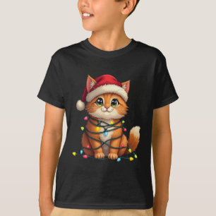 Camiseta Mascota Animal Ragdoll Cat Lover Santa Hat Navidad