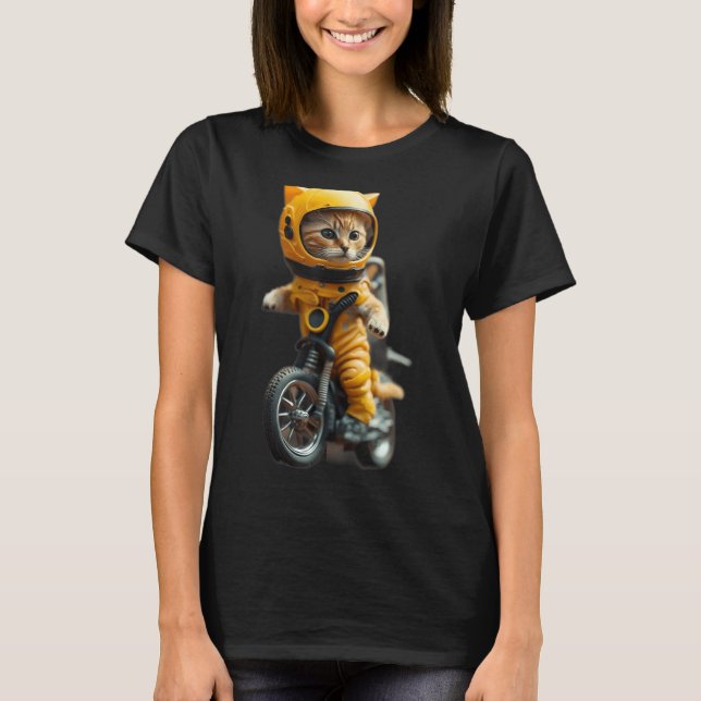 Camiseta Mascota astronauta del gato (Anverso)