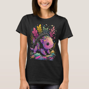 Camiseta Mascota Axolotal Esotérico Cristales Ilustracion C