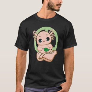 Camiseta Mascota Axolotl Rosa Para Ambientalistas Y Da Tier