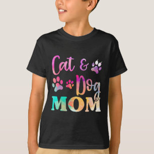 Camiseta Mascota Cat Dog Mom Shirt Para Mujeres