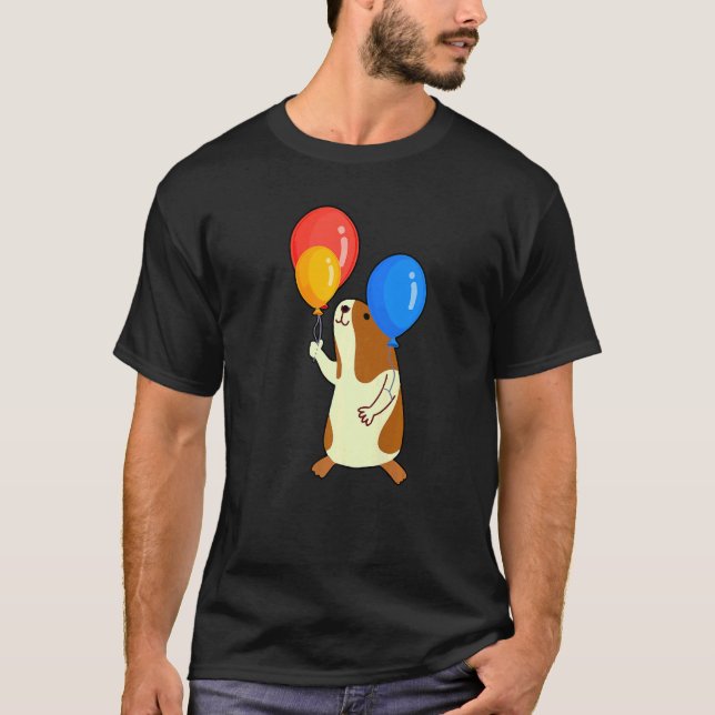Camiseta Mascota Cavy Anim, propietario de cerdo de un glob (Anverso)