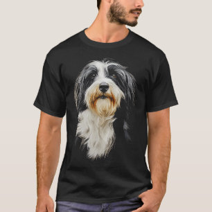 Camiseta Mascota con Motivo de Perro Collie Barbudo Collie