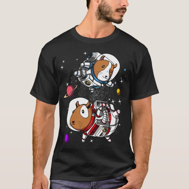 Camiseta Mascota cósmico del Cavy de los astronautas de los (Anverso)
