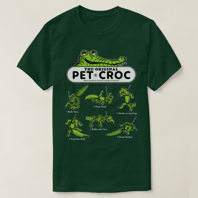 Camiseta Mascota Croc Walking Foam Toy Dark (Diseño del anverso)