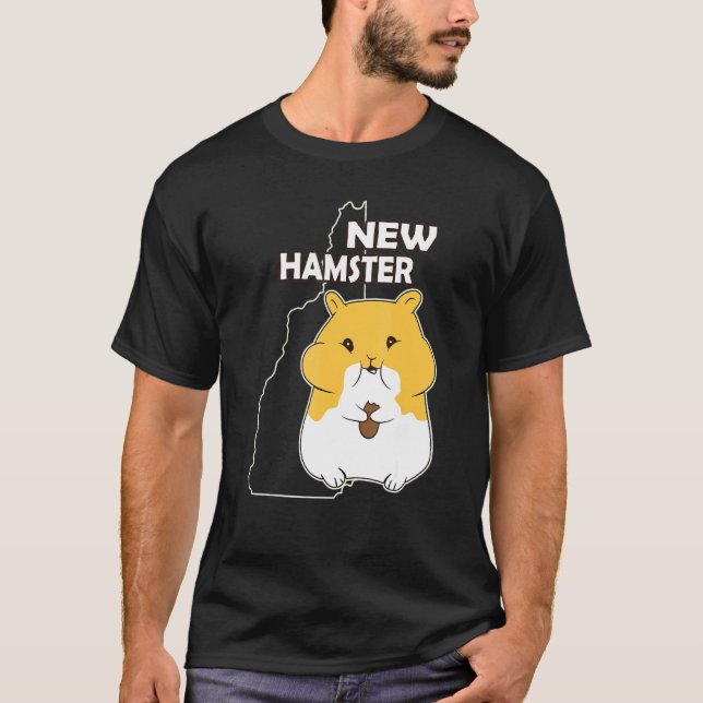 Camiseta Mascota Cute Hamster de New Hampshire Pun Chiste (Anverso)